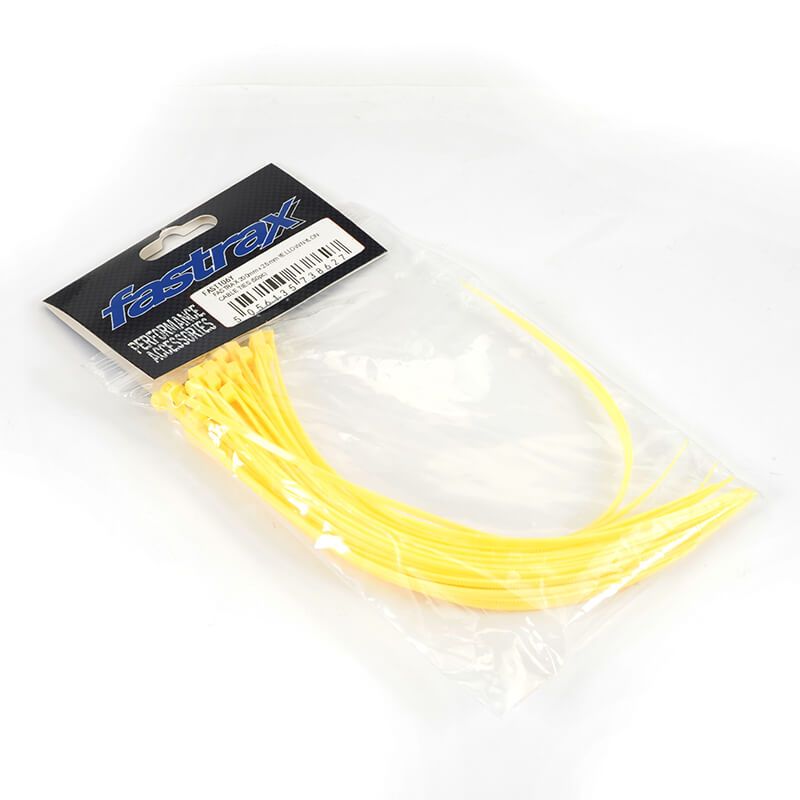 Fastrax 200mm X 2.5mm Yellow Nylon Cable Ties (50Pcs) (FAST106Y)