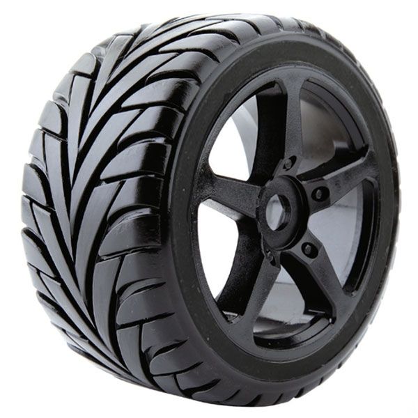 Fastrax 1:8 Truggy Eagle MTd On 5-Spoke Black 0 Offset(Pr) (FAST1092B-0)