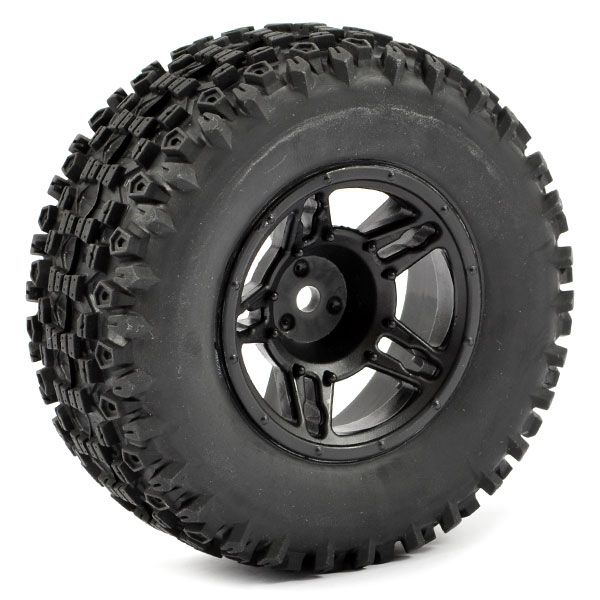 Fastrax 1:10 SC Stinger Mtd 5-Spoke Black (Slash Fr) (Pr) (FAST1115B)