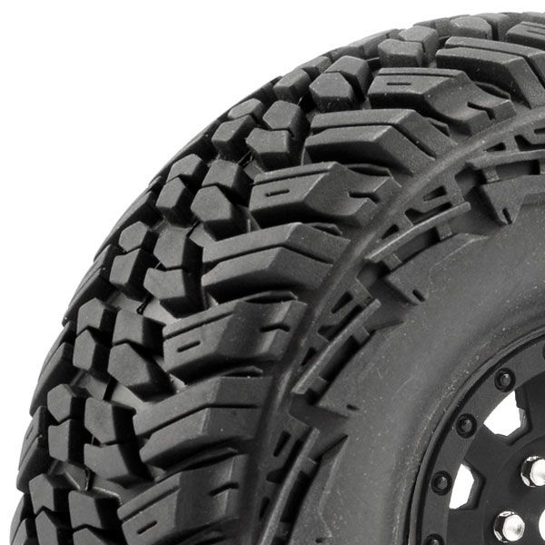 Fastrax 1:10 Crawler Slinger 1.9 Mounted Scale Wheel Black (FAST1250B)