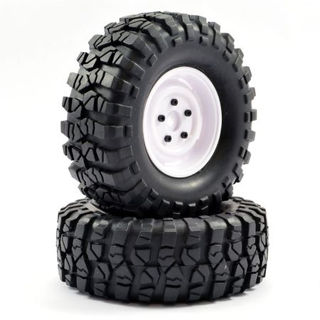 Fastrax 1:10 Crawler Sawblock 1:9 Scale Steel Wheel 108mm White (FAST1266W)