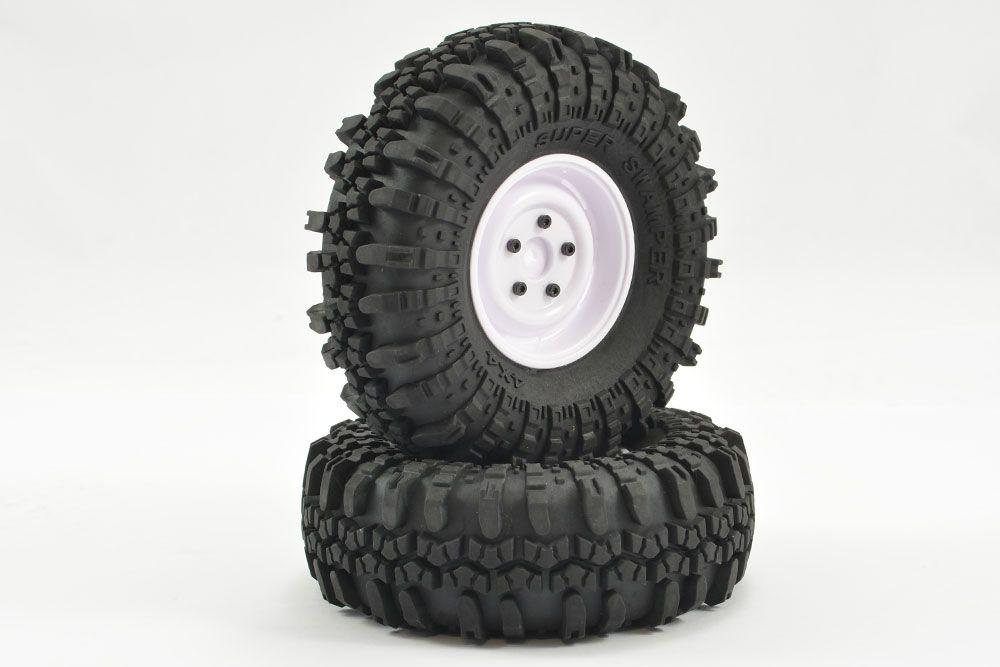 Fastrax 1:10 Crawler Swamper 1:9 Scale Wheel 118mm White (FAST1268W)