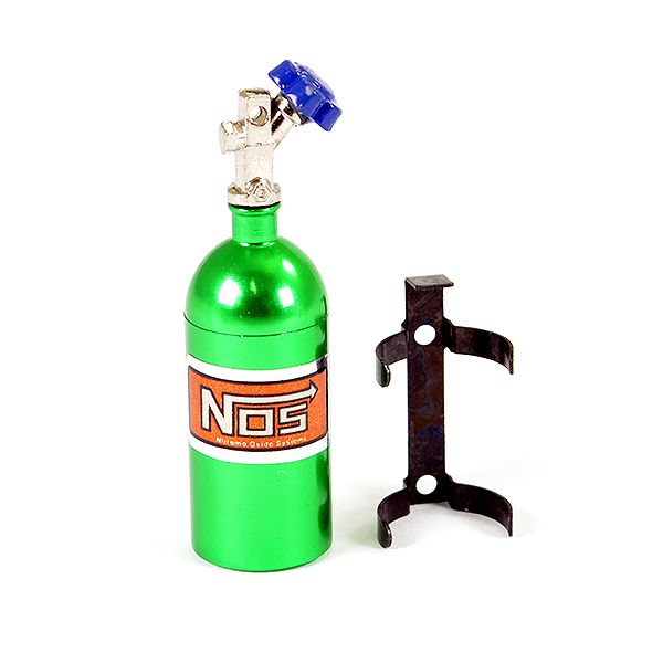Fastrax Aluminum Nos Nitrous Bottle &amp; Mount - Green (FAST2204G)