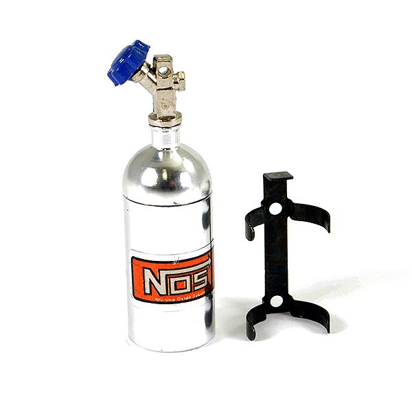 Fastrax Aluminum Nos Nitrous Bottle &amp; Mount - Silver (FAST2204S)