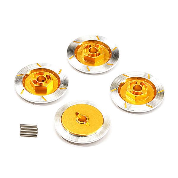 Fastrax Aluminium Disc Brake W/Wheel Hex (4Pc) - Gold (FAST2216AG)