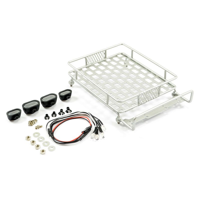 Fastrax Silver Aluminium Luggage Rack W/Led Lamps L165mm X W112mm (FAST2300S)