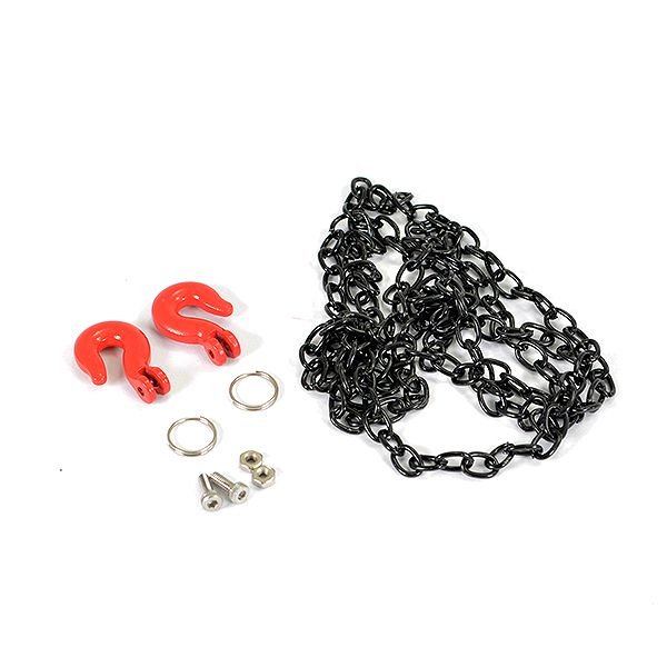 Fastrax Metal Hook &amp; Black Steel Chain Set 800mm (FAST2321RB)