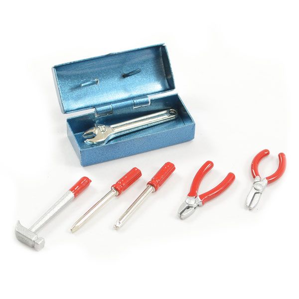 Fastrax Scale Painted Tool Box &amp; 6 Tools (FAST2348)