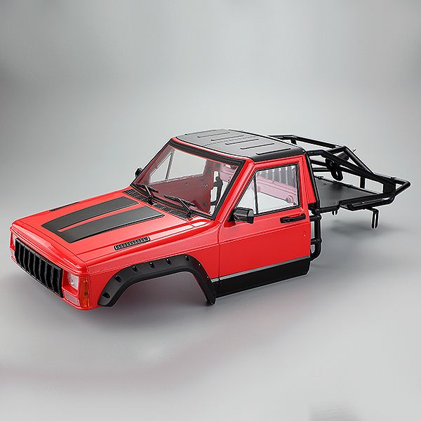 Fastrax 1:10th Rockee Pick-Up &amp; Rear Cage Hardbody 313-324mm - Red (FAST2500R)
