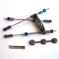 Fastrax Pre-Assembled Throttle/Brake Linkage Set Black (FAST440BK)