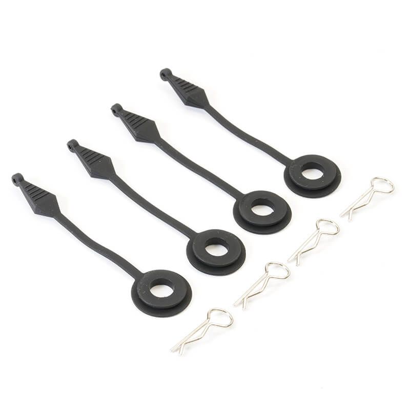 Fastrax Body Pin Holder/Body Protector 4Pcs Large Black (FAST889BK)