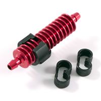 Fastrax 1:8th Exhaust Gas Cooler Red W/Mounts (FAST897R)