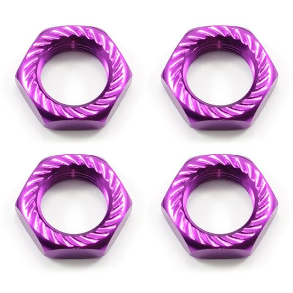 Fastrax 17mm X 1.0 Purple Serrated Wheel Nuts (4Pcs) (FAST925P)