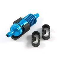Fastrax Blue Fuel Filter W/Mount &amp; Fuel Tube Clips (FAST932B)