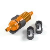 Fastrax Burnt Orange Fuel Filter W/Mount/Fuel Tube Clips (FAST932O)