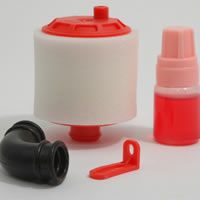 Fastrax 1:8th Air Filter w/Oil Re-Buildable - Red (FAST960R)