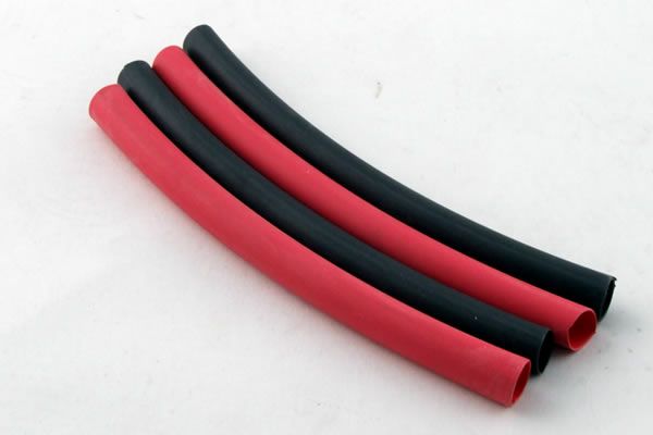 Fastrax 6.4mm x 10CM Heatshrink Red/Black (4) (FAST97)