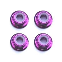 Fastrax M3 Purple Flanged Locknuts 4Pcs (FTM3PF)