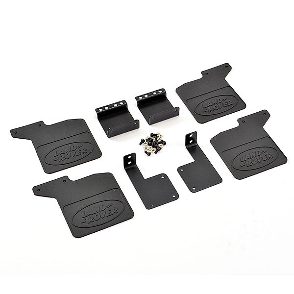 Fastrax TRX-4 Rubber Mudflaps &amp; Alloy Mounts For Defender (FTTX343)