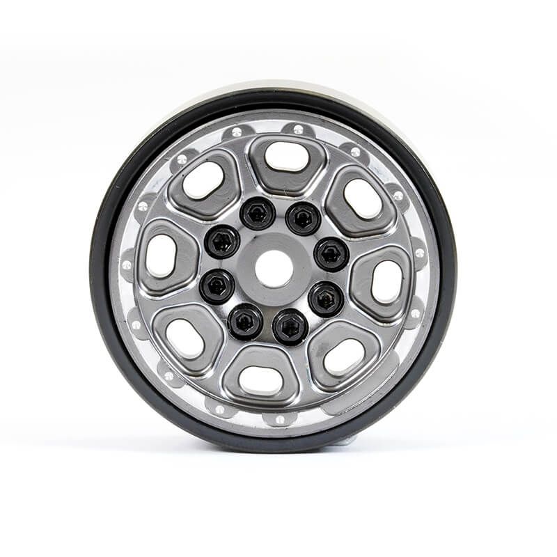 Fastrax TRX-4M CNC Titanium Beadlock Wheels (4) Fits SCX24 / FTX Mini Outback (FTTX468TI)