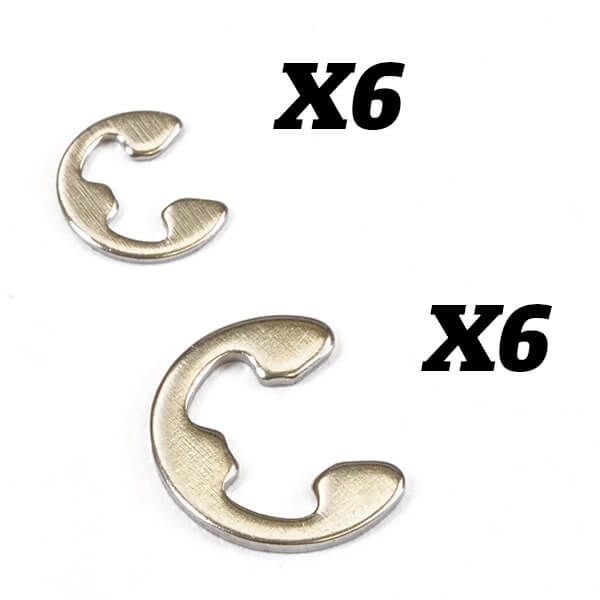 FTX E-Clips-2.5mm, 4mm (FTX10352)
