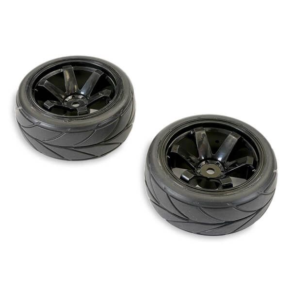 FTX Banzai Treaded Tyre On 6-Spoke Wheel (2) - Black (FTX6475B)