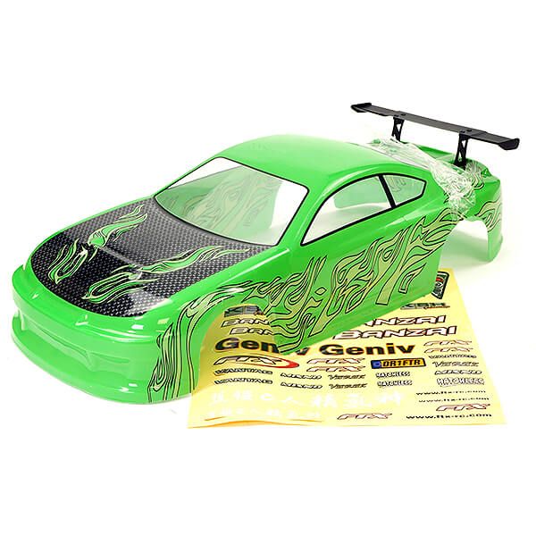 FTX Banzai Pre-Painted Body Shell With Decals &amp; Wing - Green (FTX6596G)