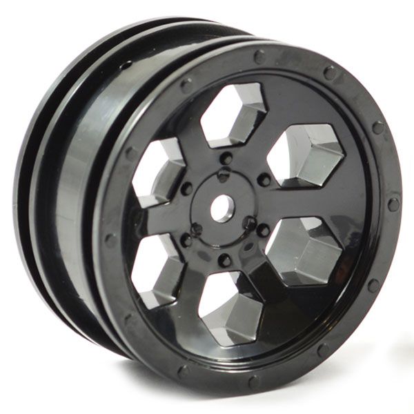FTX Outback 6Hex Wheel (2) - Black (FTX8168B)