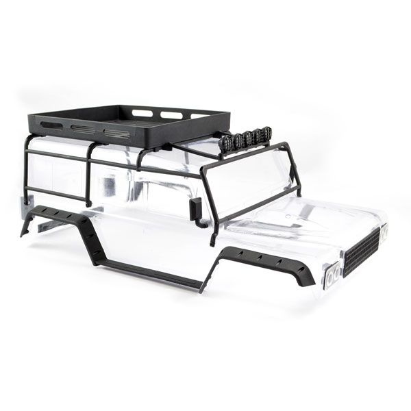 FTX Kanyon Clear Body W/Roll Cage, Spotlights &amp; Tray (FTX8488)