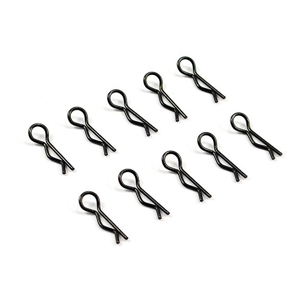 SC Models 1:16 &amp; 1:18th Mini Body Clips  Black (10pcs) (SCFOP028-16)