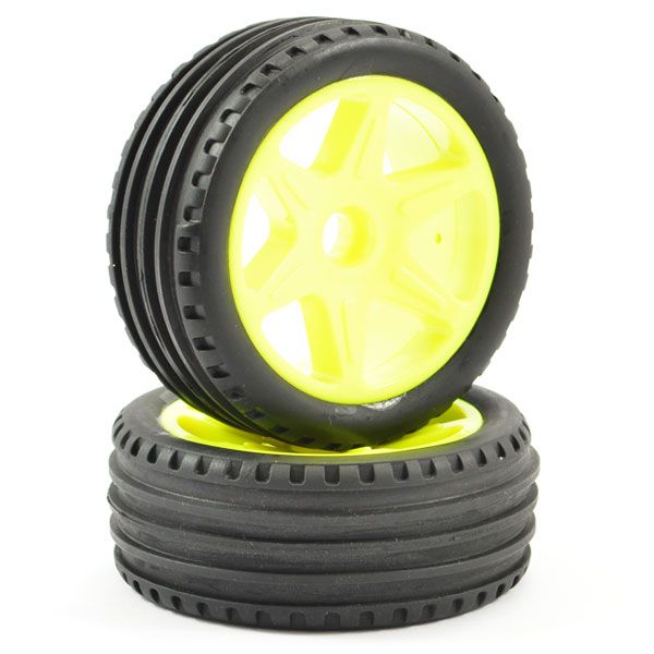 FTX Comet Buggy Front Mounted Tyre &amp; Wheel Yellow (FTX9062Y)
