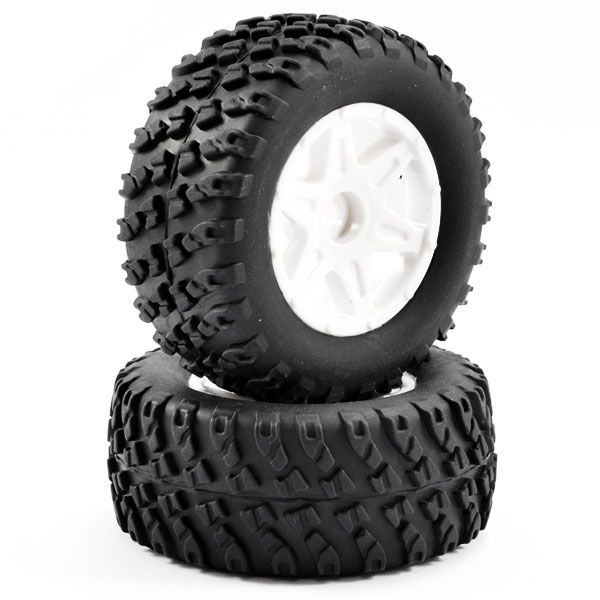 FTX Comet Desert Buggy Front Mounted Tyre &amp; Wheel White (FTX9066W)