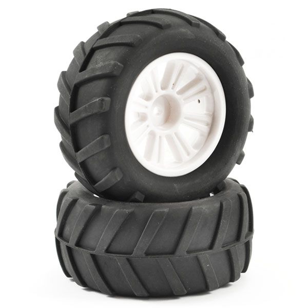 FTX Comet Monster Rear Mounted Tyre &amp; Wheel White (FTX9071W)