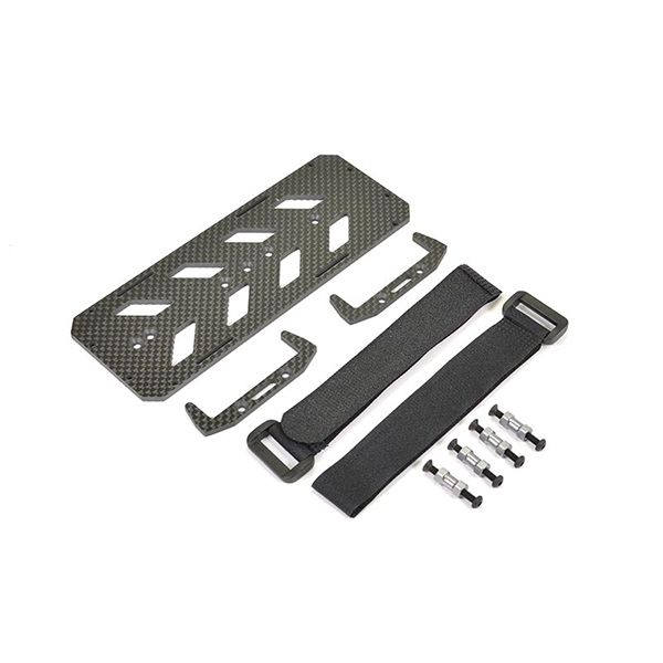 FTX Fury X/Hi-Rock Carbon Fibre Battery Tray &amp; Hook And Loop Fastening Straps (FTX9248)