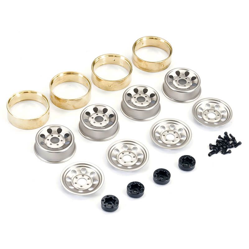 FTX Outback Mini X/Xp Steelie W/Brass Inner Bead 1.2&quot; Wheels (FTX9449)