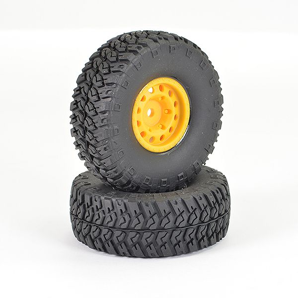 FTX Outback Ranger XC Wheel &amp; Tyre Set - Yellow (Pr) (FTX9461Y)