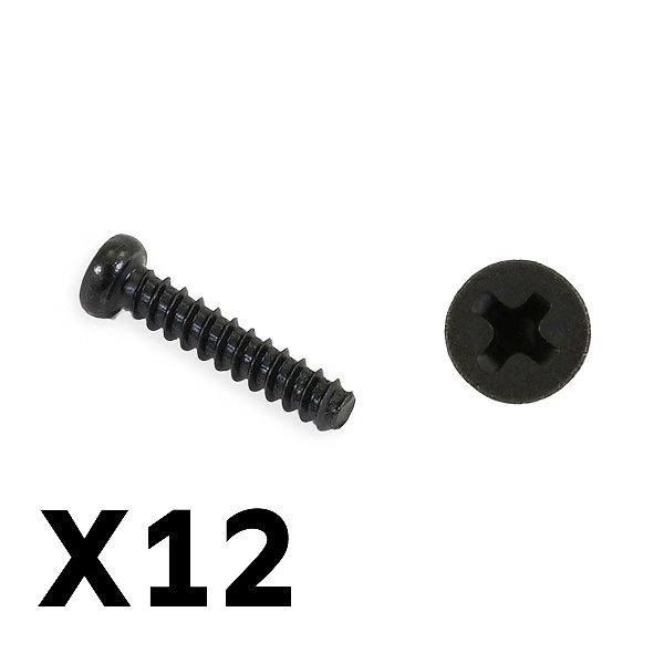 FTX Tracer Pan Head Self Tapping Screws PHB02.6*12mm (FTX9754)