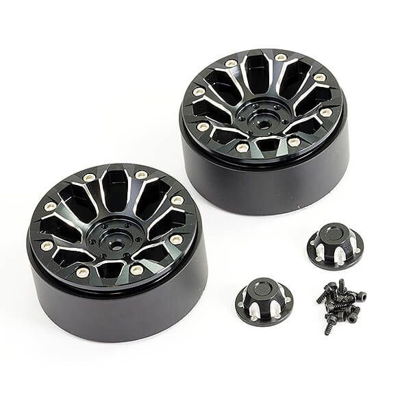 FTX Texan 1:10 Aluminum Beadlock 8-Spoke Wheels (Pr) (FTX9921BK)