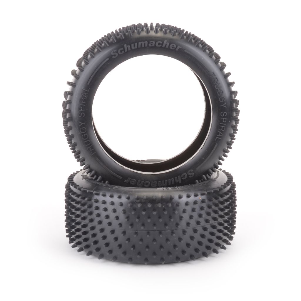 Schumacher Truggy Spiral Tyre - Silver - pr (G405)
