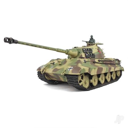 Henglong 1:16 German King Tiger Henschel with Infrared Battle System (2.4GHz + Shooter + Smoke + Sound + Metal Gearbox + Metal Tracks + Sprocket + Idler) (HLG3888A-1UA)