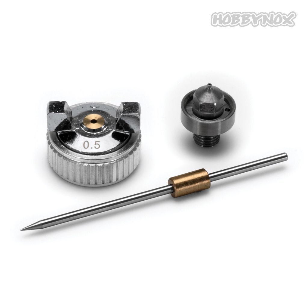 Hobbynox Ruby Needle &amp; Nozzle Set 0.5mm (HN001-02A)