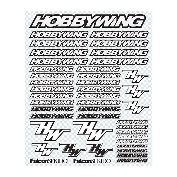 Hobbywing Black/White Decal Sheet (HWD0001BK/W)