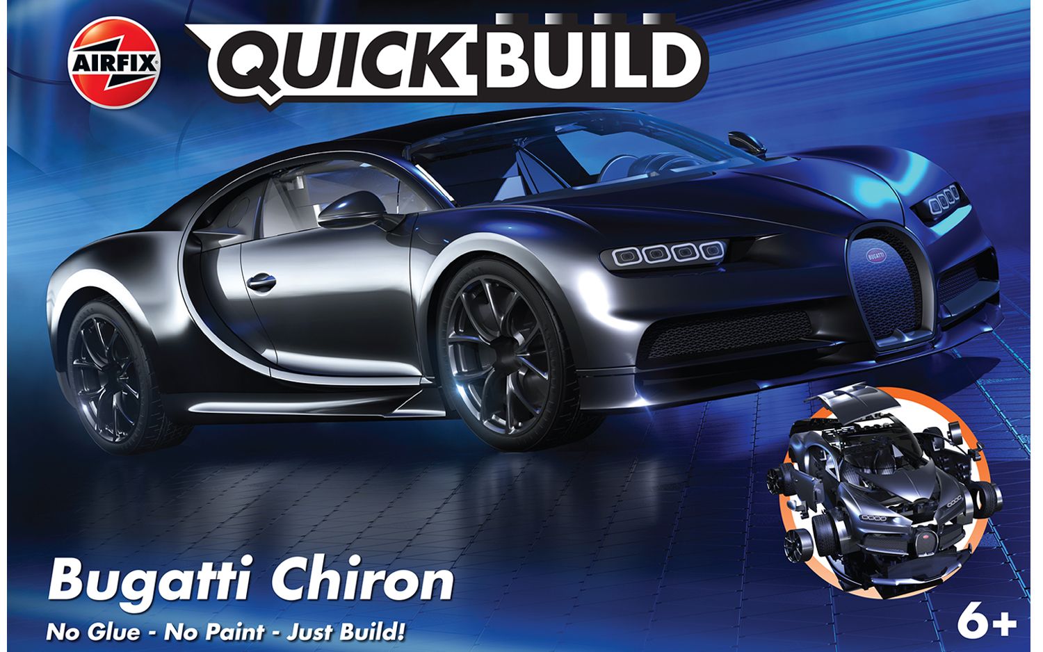 Airfix QUICKBUILD Bugatti Chiron - Black (J6025)