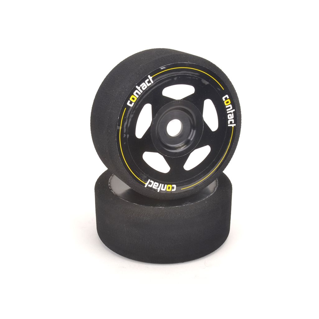 Contact RC GT8/Rally BLACK Pre-Glued Foam Tyres 25Sh-103mm (JB25B)