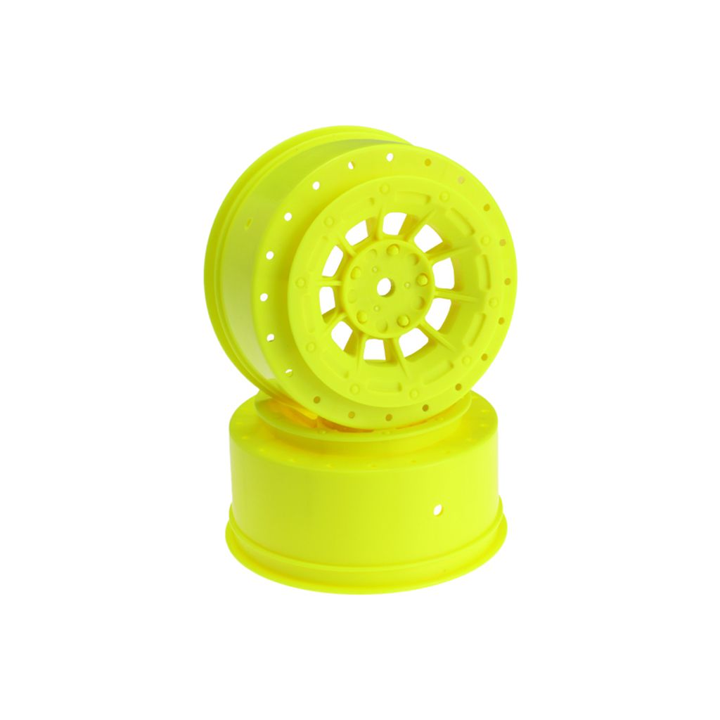JConcepts Hazard-SC6+3mm Off-Set-12mm Hex Wheel-2pc-Yellow (JC3344Y)