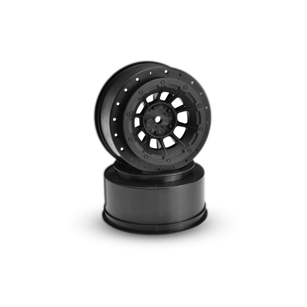 JConcepts Hazard-Slash Rear, Slash 4x4 F&amp;R Wheel-Black-2pc (JC3351B)