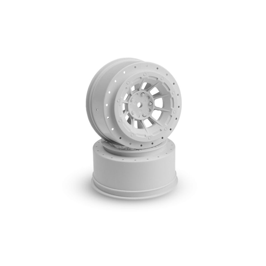 JConcepts Hazard-Slash Rear, Slash 4x4 F&amp;R Wheels-White-2pc (JC3351W)
