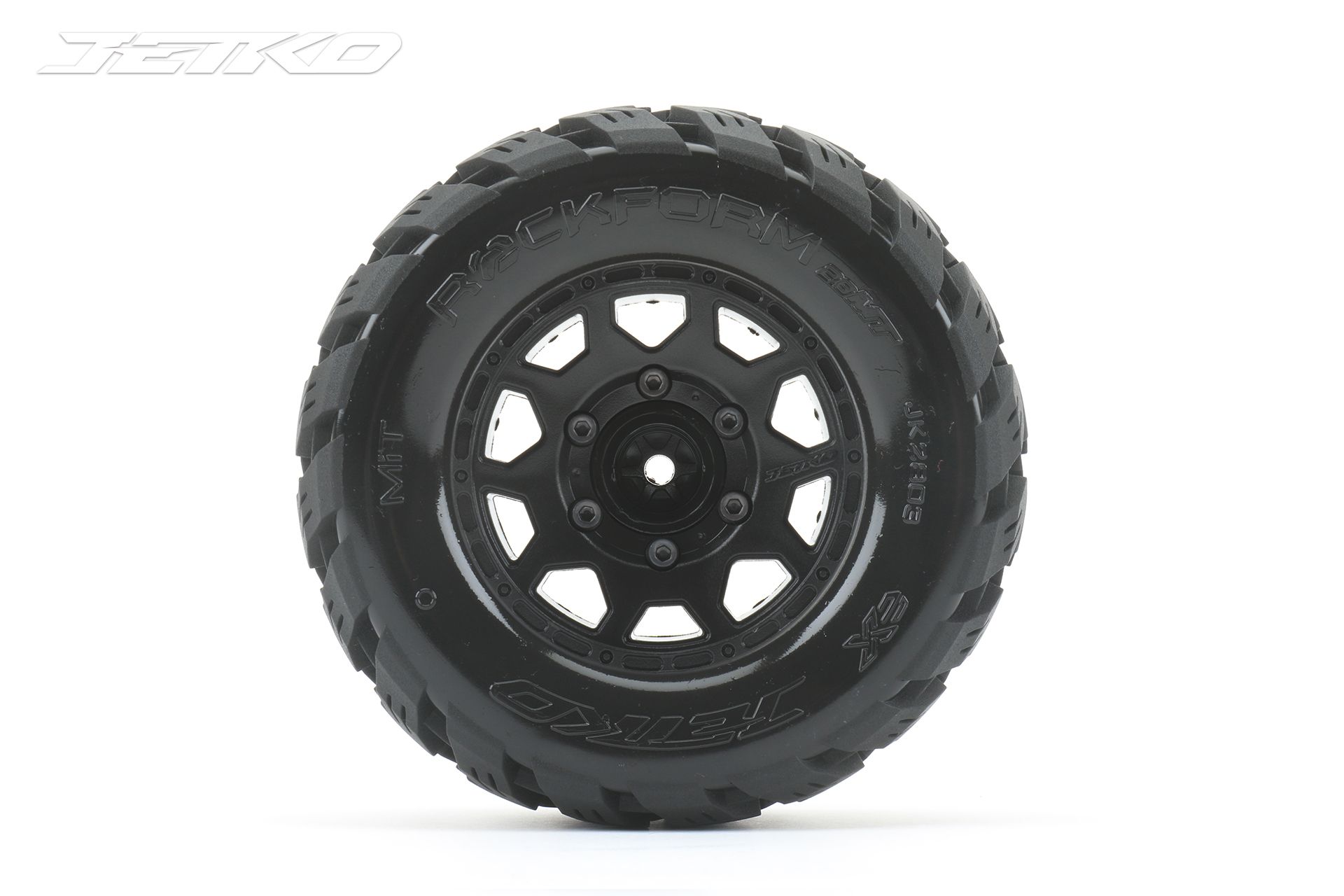 Jetko EX Tyre MT Rockform Black Wheel 2.8 Hex 12,14,17mm (2)&quot; (JK2803CB)