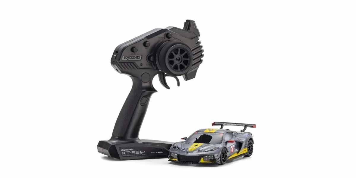 Kyosho Mini-Z RWD Corvette C8-R Gun Metal/White (K.32356GM)