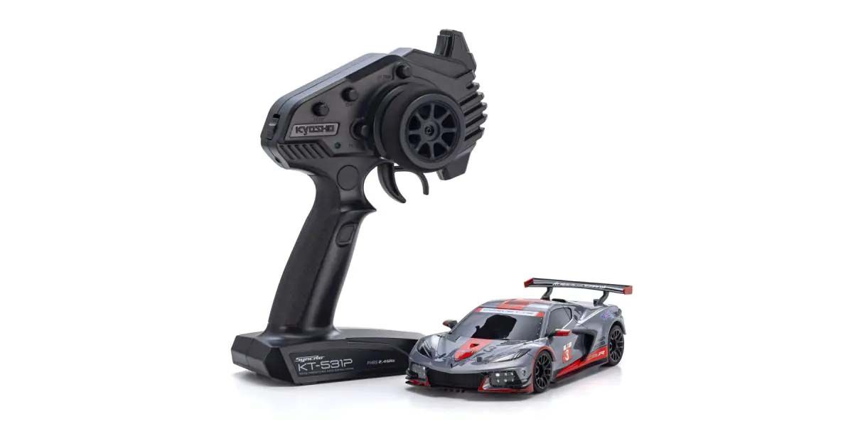 Kyosho Mini-Z RWD Corvette C8-R Gun Metal/Red (K.32356GMR)